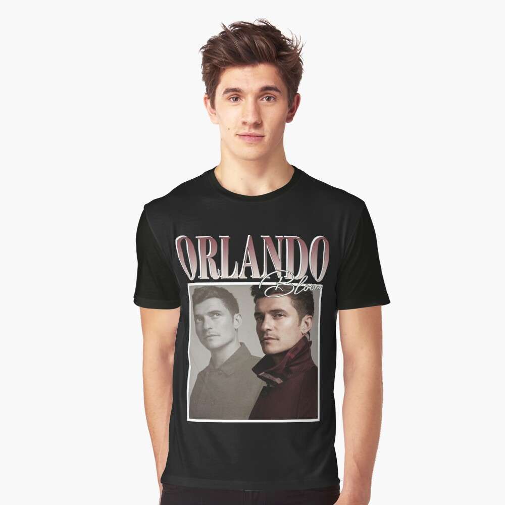 Orlando Bloom Actor Fan Graphic Pop Culture Movie Gift Style Art Unisex T-Shirt
